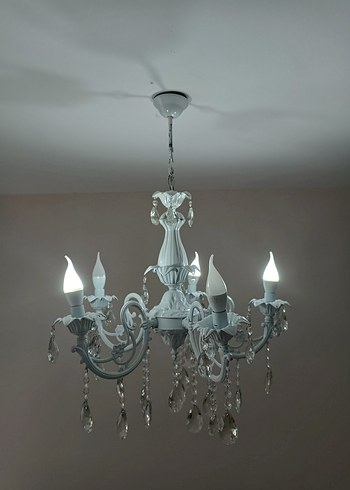 Diğer Beyaz Kristal Detaylı Avize