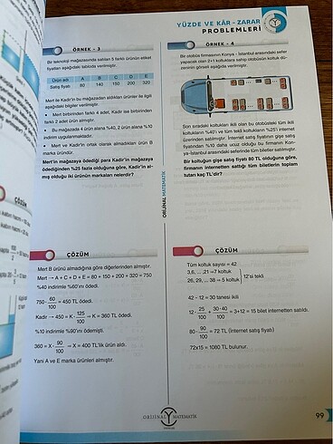 ORİJİNAL MATEMATİK PROBLEMLER