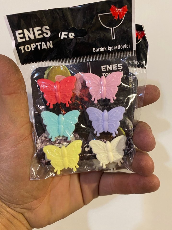 Renkli Kelebek bardak ayırıcı - Görsel 4