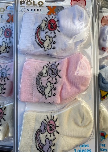 Çok Renkli Pastel Bebek Çorap Seti - Görsel 5