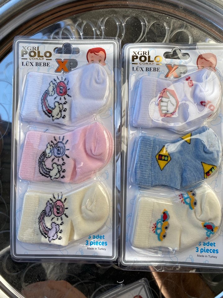 Çok Renkli Pastel Bebek Çorap Seti - Görsel 4