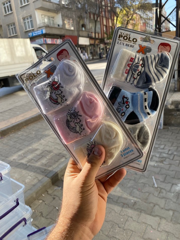 Çok Renkli Pastel Bebek Çorap Seti - Görsel 2