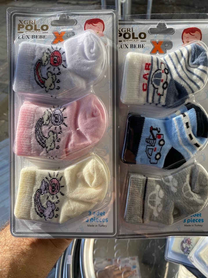 Çok Renkli Pastel Bebek Çorap Seti - Görsel 3