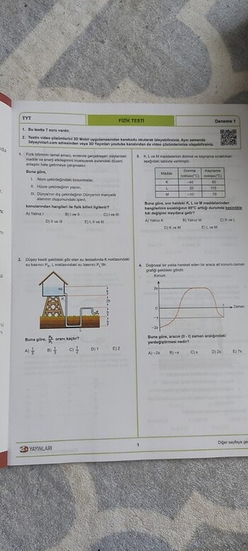  Beden 3D TYT FİZİK DENEMESİ