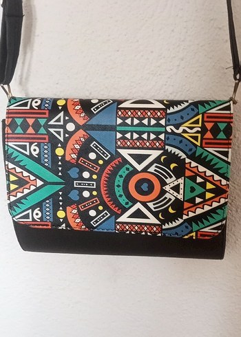 Etnik Desenli Kadın Omuz Çantası - Görsel 4