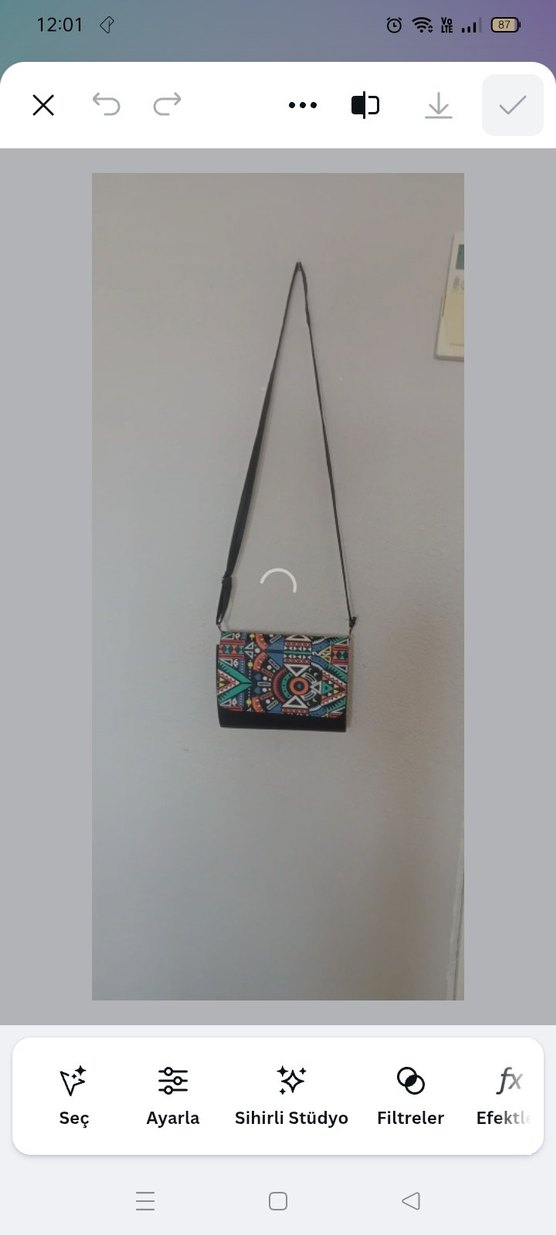 Etnik Desenli Kadın Omuz Çantası - Görsel 2