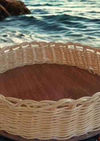 Rattan ekmek sepeti mini tepsi - Görsel 5