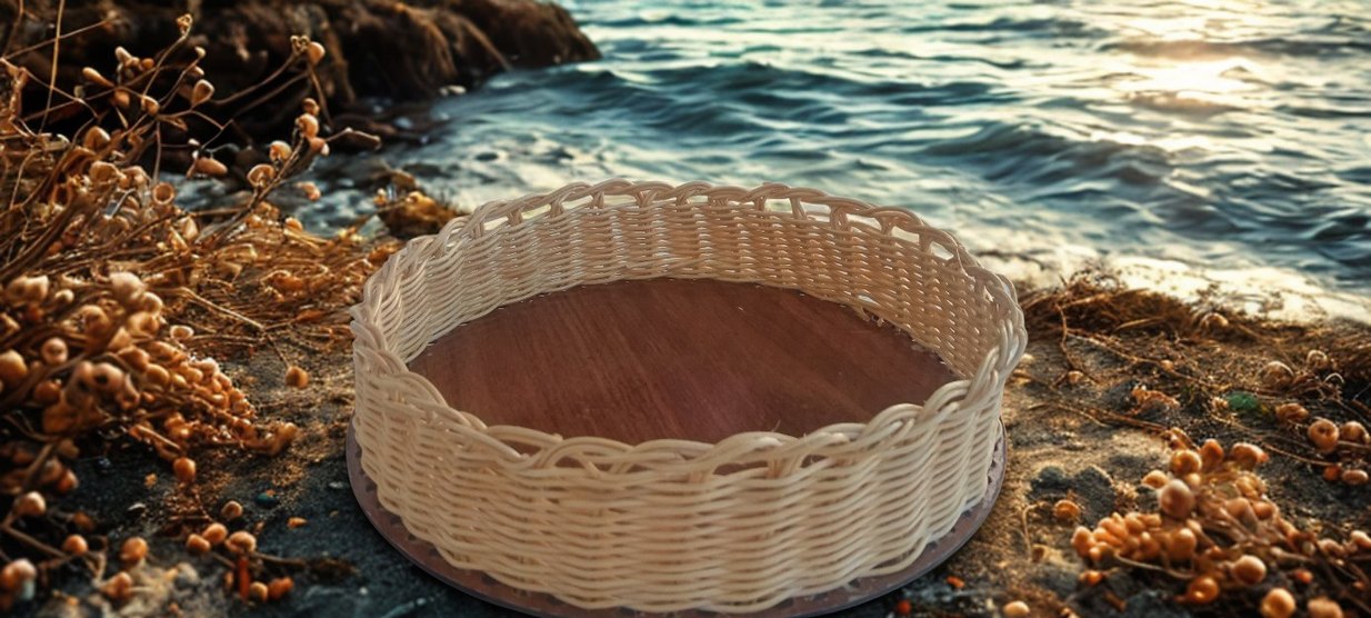 Rattan ekmek sepeti mini tepsi - Görsel 5