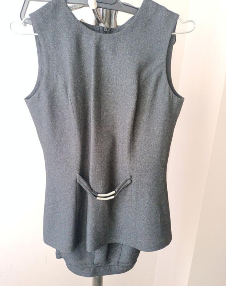 Antrasit Gri Kadın Blazer Ceket Takım - Görsel 2