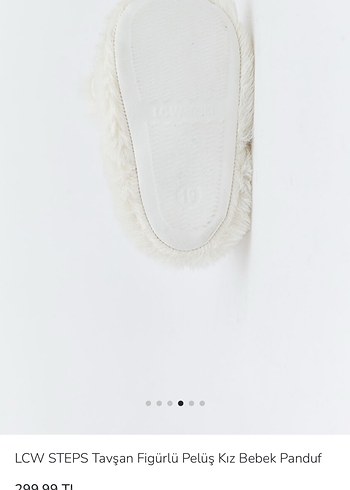 Beyaz Tavşan Figürlü Kız Bebek Panduf - Görsel 3