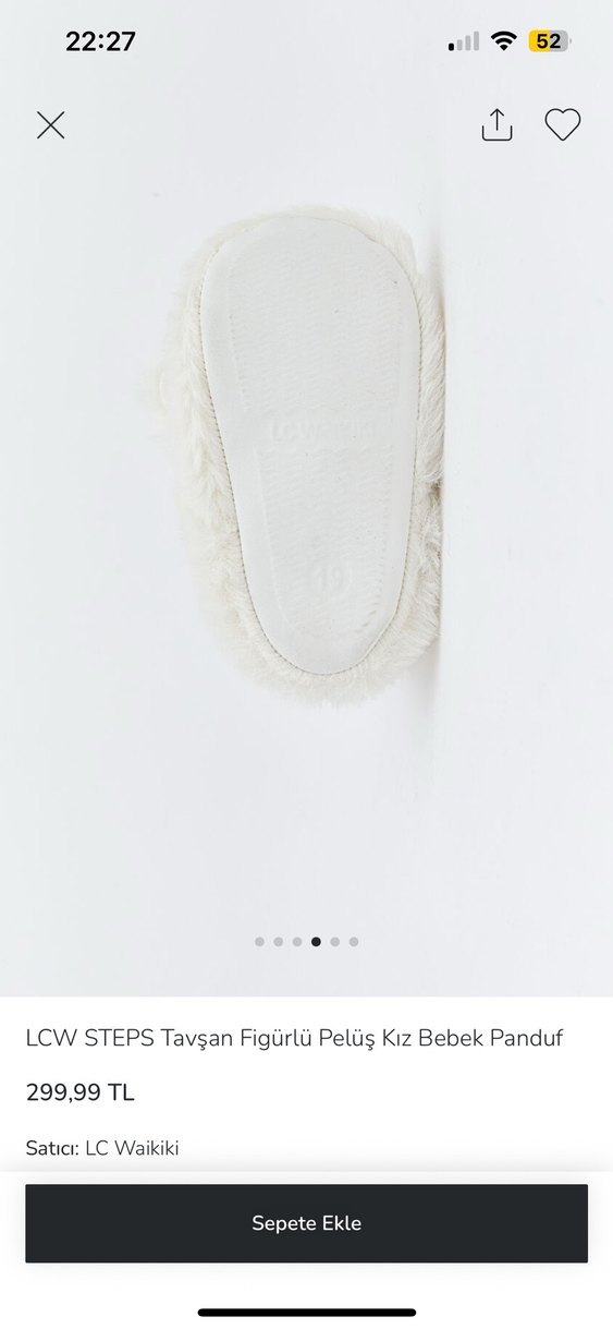 Beyaz Tavşan Figürlü Kız Bebek Panduf - Görsel 3