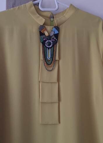 Yaka detaylı tunik 