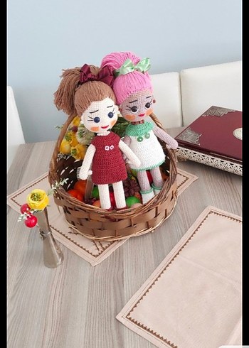 Renkli Örgü Bebek Seti