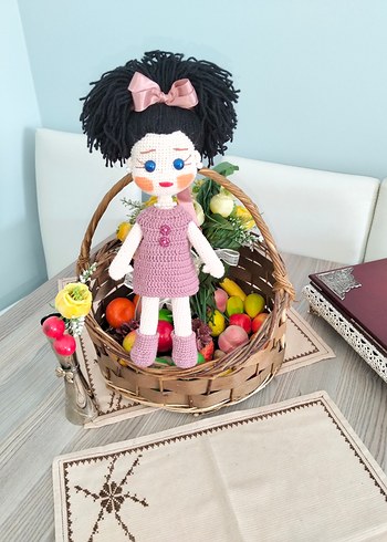 Barbie Pembe El Örgüsü Bebek
