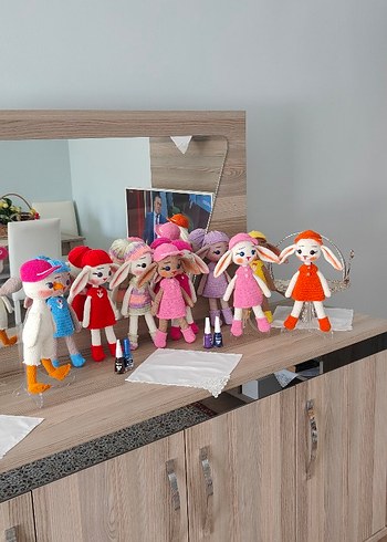 Monster High Pastel Renkli El Örgüsü tavşan Bebekler