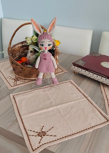 Beden Renk Pembe Pastel Tavşan El Örgüsü tavşan Bebek