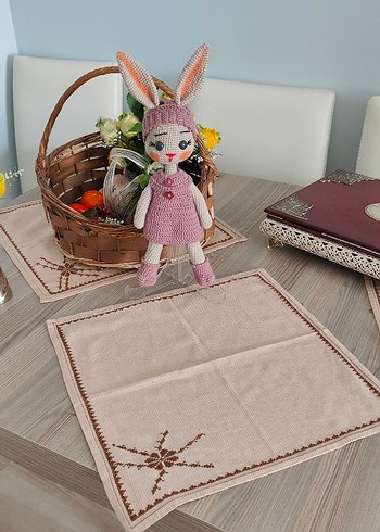 Beden Pembe Pastel Tavşan El Örgüsü tavşan Bebek