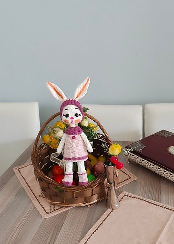 Barbie Mor el örgüsü tavşan bebek