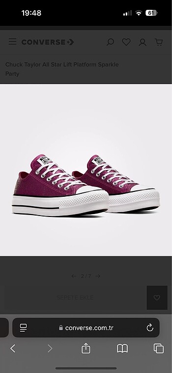 Converse pembe converse