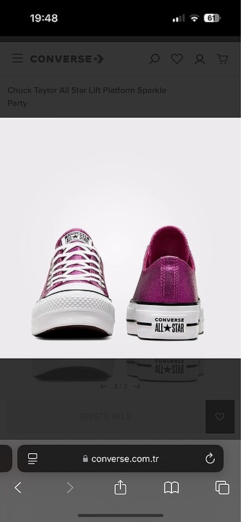 38 Beden pembe converse