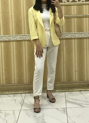 Sarı blazer ceket 