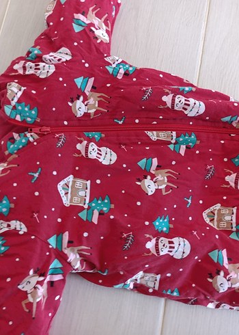 Kız Bebek Renkli Desenli Fermuarlı Tulumu - Görsel 2