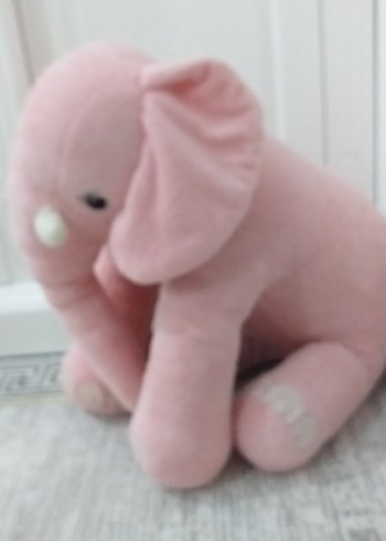 Pastel Pembe Peluş Fil Oyuncak - Görsel 3