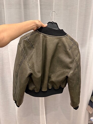 xs Beden çeşitli Renk Mango bomber deri ceket