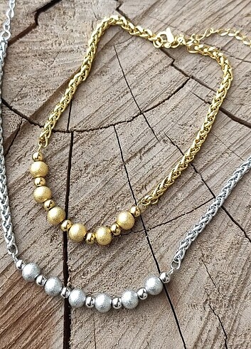 Gold Renk Top Detaylı Çelik Halhal