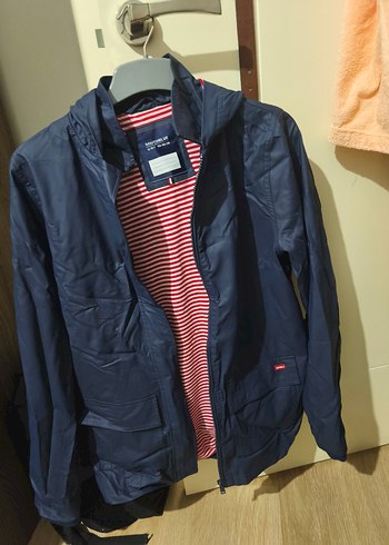 lacivert i Fermuarlı Erkek Yağmurluk - Görsel 4