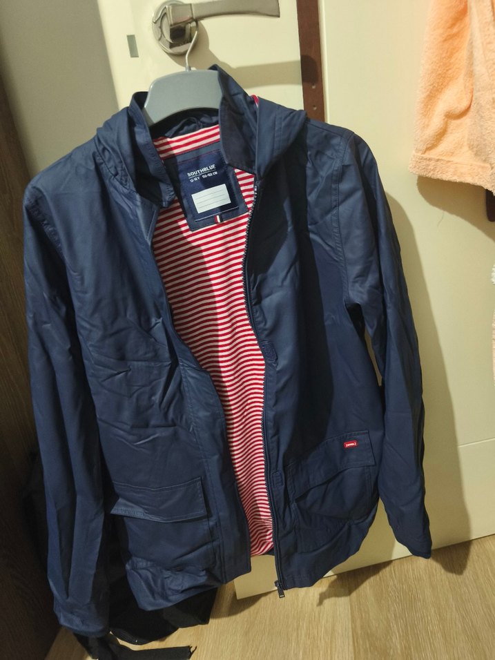 lacivert i Fermuarlı Erkek Yağmurluk - Görsel 4