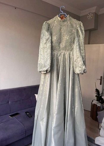 Mint yeşili Nişan Elbisesi berika sultan design - Görsel 7