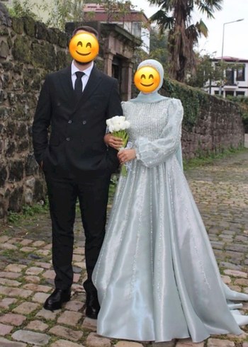 Mint yeşili Nişan Elbisesi berika sultan design - Görsel 4