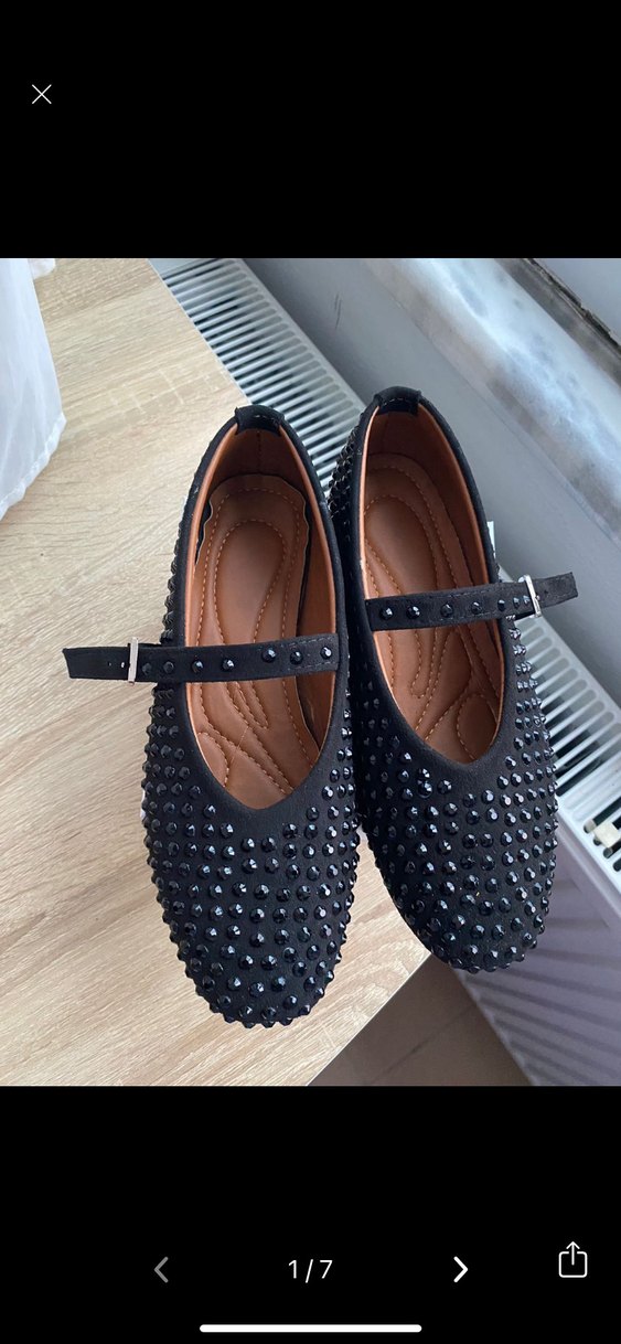 Sivri Tokalı Siyah Kadın Topuklu Babet - Görsel 3