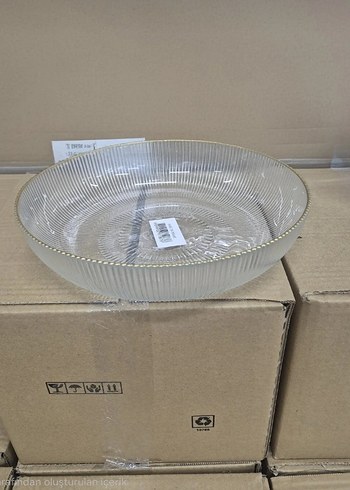 Altın Kenarlı Modern Klasik Cam Kase - Görsel 3