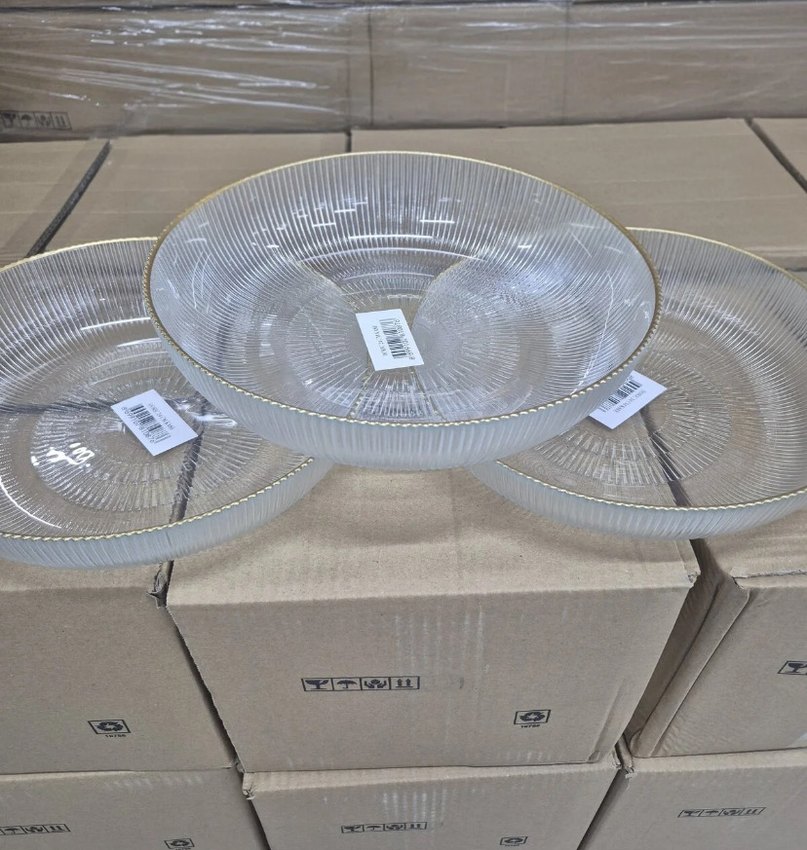 Altın Kenarlı Modern Klasik Cam Kase - Görsel 2