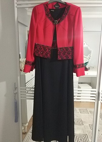 Tesettür abiye , ceket elbise