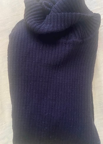 Siyah Kadın Boğazlı Kazak - Görsel 3