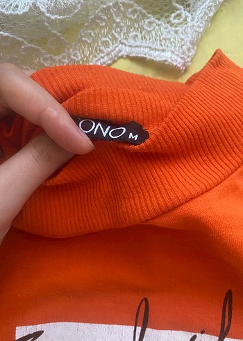 Kırmızı Baskılı Kısa Kollu Kadın Sweatshirt - Görsel 3