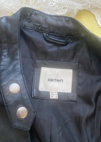 Kadın Siyah Deri Biker Ceket - Görsel 3