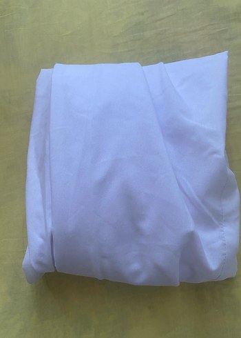 Düğmeli Beyaz Keten Kadın Gömlek - Görsel 3