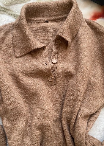 Bej Kadın Yün Kazak - Görsel 2