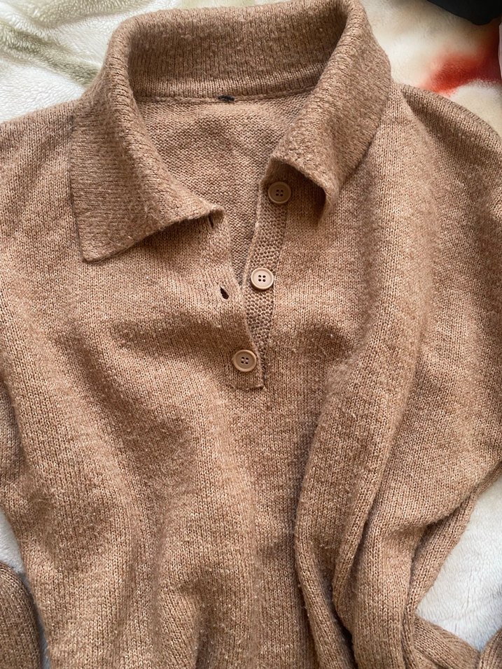 Bej Kadın Yün Kazak - Görsel 2