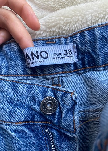 Kadın Mavi Kot Pantolon - Görsel 9