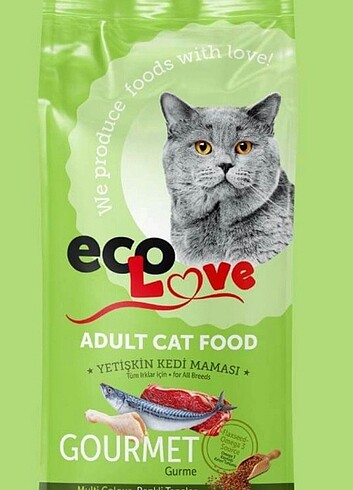 Ecolove gurme yetişkin kedi maması 15 KG