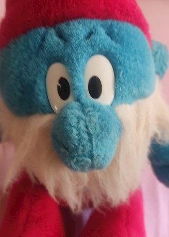 Diğer Mavi ve Kırmızı Renkli Peluş şirin baba