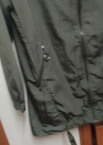 Kadın Haki Uzun Kollu Fermuarlı Ceket - Görsel 3