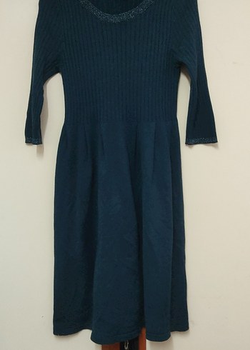 yeşil Triko Midi Elbise - Görsel 2