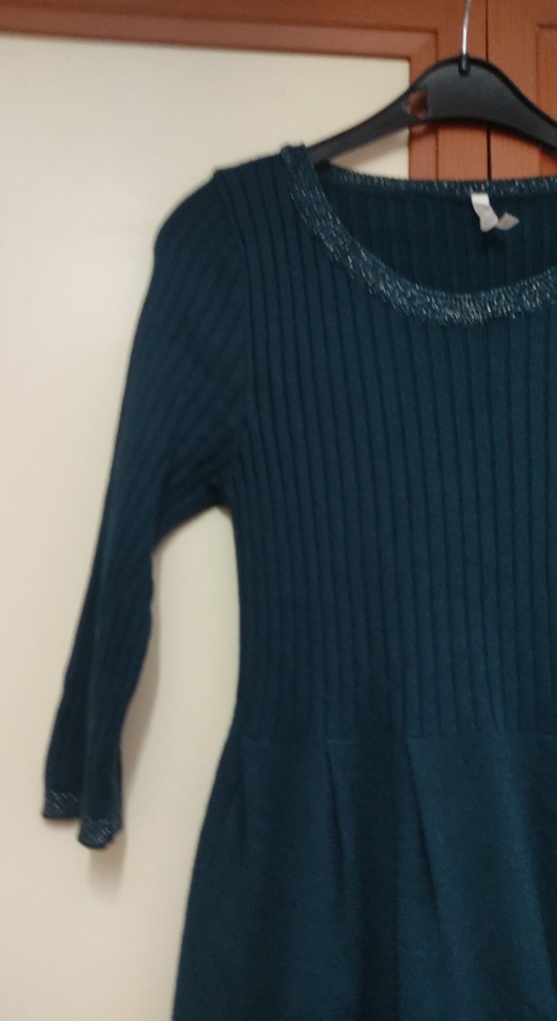 yeşil Triko Midi Elbise - Görsel 3