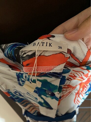 Batik Midi renkli elbise